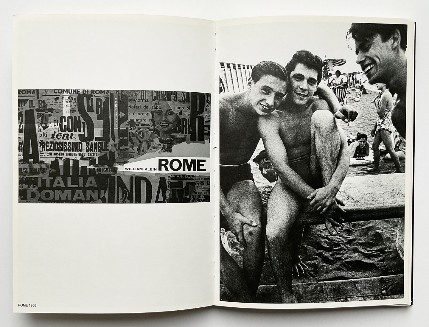 William Klein | Double page Rome out of the book William Klein Photographe ETC. published on the occasion of the exhibition at the Center Georges Pompidou | 1983 | boa-basedonart