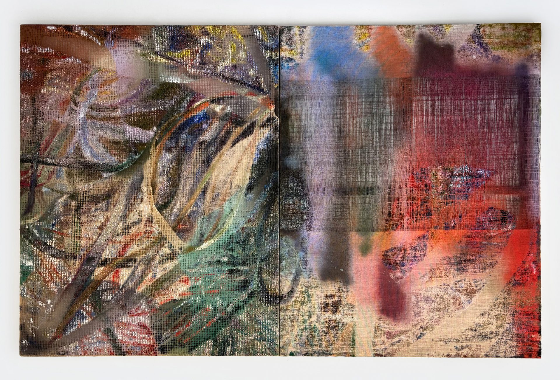 Jutta Haeckel | Kairos IV | Acrylic on jute | 180 x 280 cm | 2025 | boa-basedonart