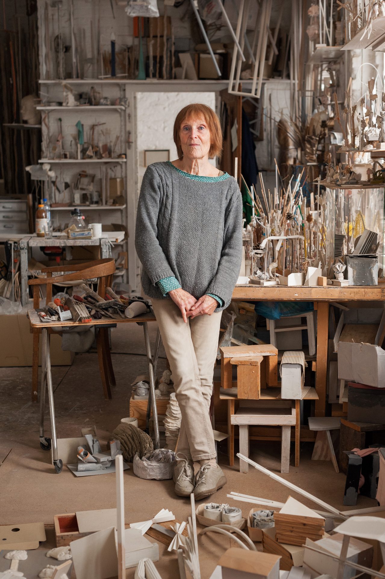 Inge Schmidt in her studio | 2025 | Photo Heike Steinweg | boa-basedonart