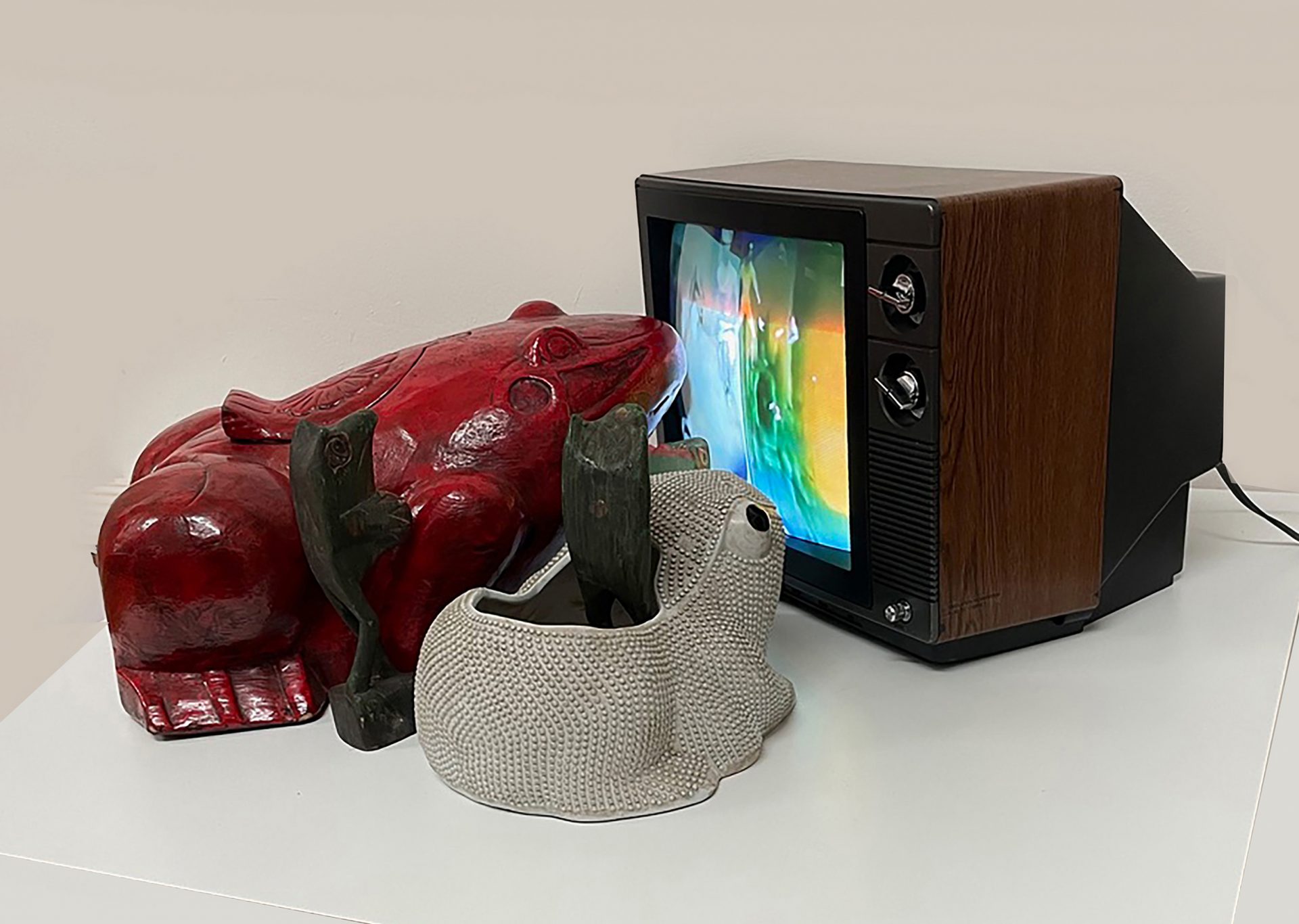 Nam June Paik | Frogs TV | Nam June Paik, Maciunas and Merce | 1994 | boa-basedonart