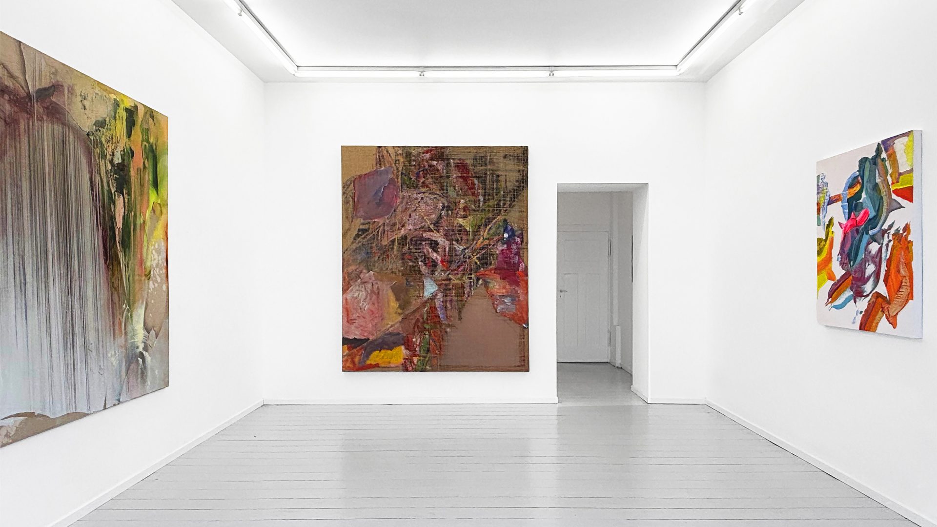 Surface As Field | Front Room | left Angelika J. Trojnarski, middle Jutta Haeckel, right Pia Fries | boa-basedonart