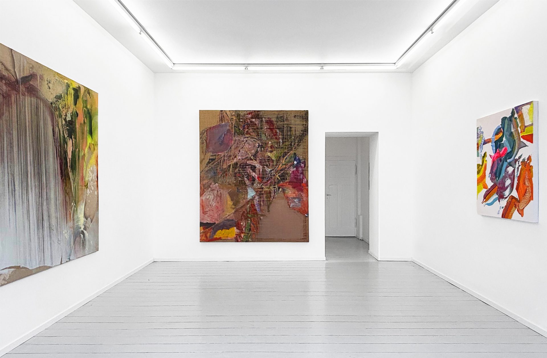 Surface As Field | Front Room | left Angelika J. Trojnarski, middle Jutta Haeckel, right Pia Fries | boa-basedonart