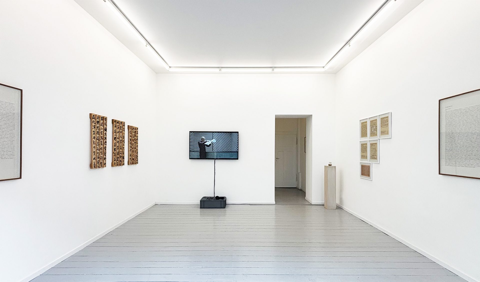 After Before | front room, from left to right: William Engelen, Nam June Paik, William Engelen, Takako Saito, Hanne Darboven, William Engelen 7 boa-basedonart